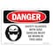 Signmission OSHA Danger Sign, Safety Glasses W/ Side Shields, 10in X 7in Rigid Plastic, 10" W, 7" H, Landscape OS-DS-P-710-L-1561 - alternate 1